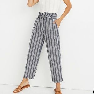 Madewell size 6 Paper bag pants deep indigo